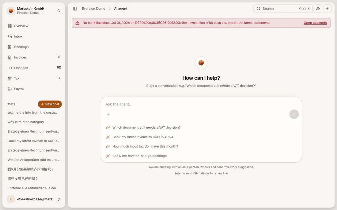 New chat with suggested questions