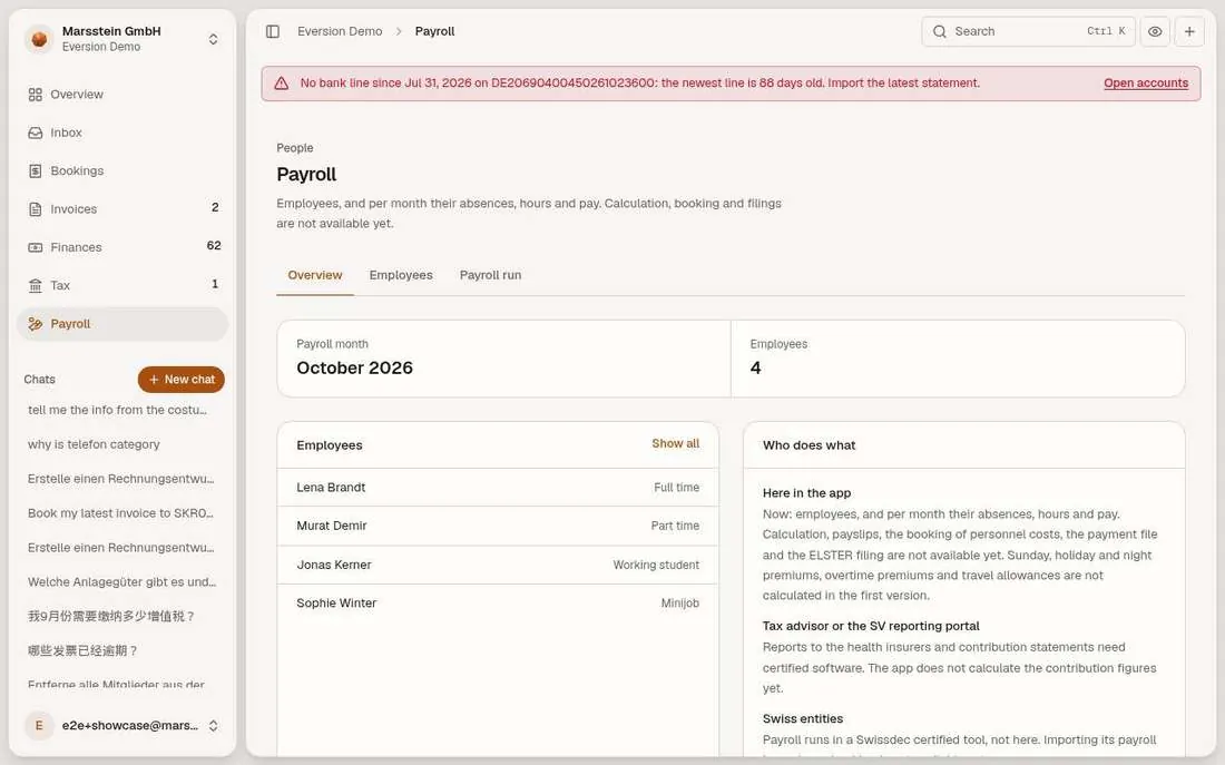 Payroll month and who does what