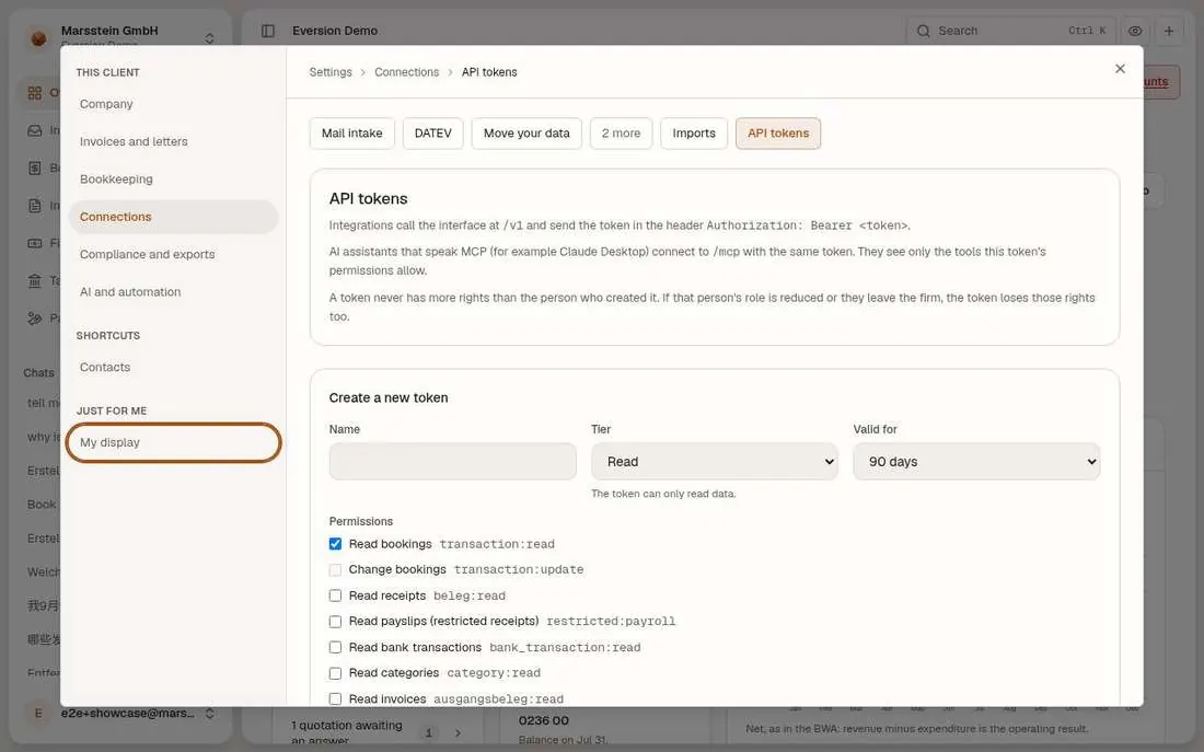 API tokens