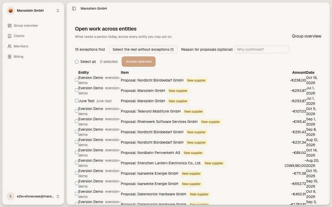 One worklist across all clients