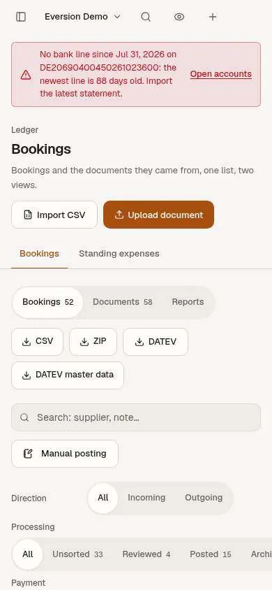 Bookings at 390 px